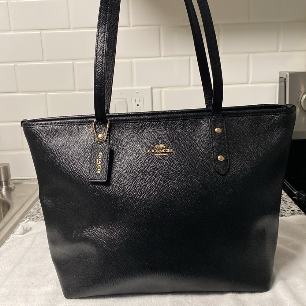 Coach Black city tote bag